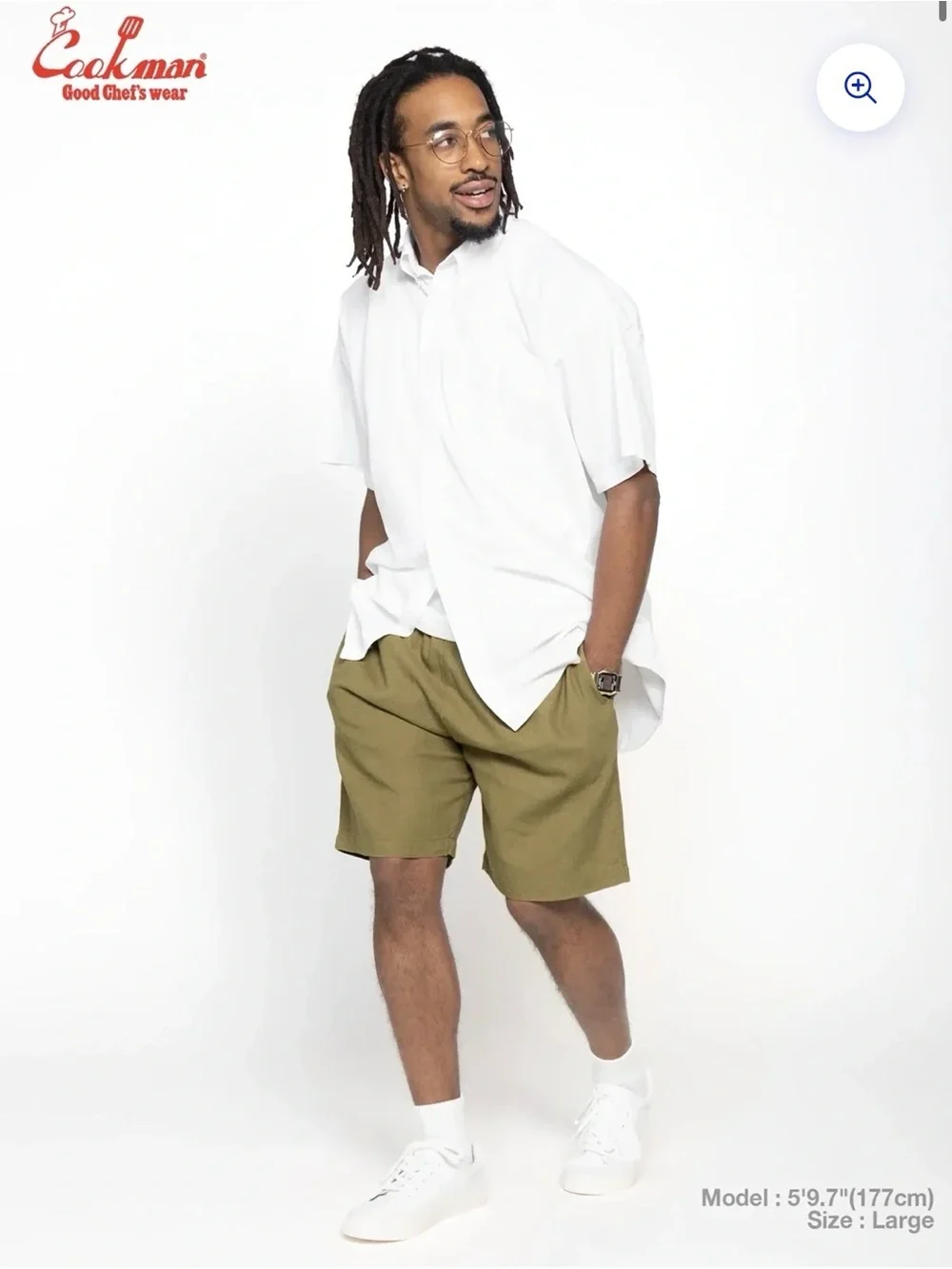 Unisex Two-Tone Shorts in Black and Olive